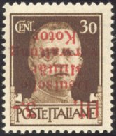 2313 CATTARO 1944 - 3 L. Su 30 Cent., Soprastampa Capovolta (4f), Gomma Originale Integra, Perfetto. Cert... - Sonstige & Ohne Zuordnung