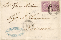 2322 ALESSANDRIA D'EGITTO 1866 - 60 Cent. De La Rue (L21), Coppia Su Sovracoperta Di Lettera Da Alessandr... - Sonstige & Ohne Zuordnung