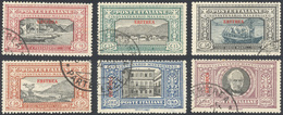 2413 1924 - Manzoni, Serie Completa (71/76), Usati Con Annulli Originale, Perfetti. Ottima Qualità : Il 5... - Cirenaica