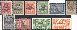 2436 OCCUPAZIONE TEDESCA 1943 - Pro Assistenza (118/125+E), Gomma Originale Integra, Perfetti. Cert. Caff... - Egée