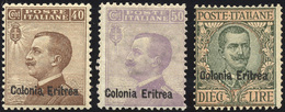 2444 1916 - Soprastampati (38/40), Gomma Originale Integra, Perfetti. E.Diena Per Il 10 Lire.... - Eritrea