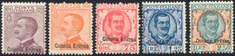 2452 1928/29 - Soprastampati (123/127), Gomma Originale Integra, Perfetti.... - Eritrea