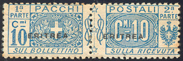 2459 PACCHI POSTALI 1916 - 10 Cent. Nodo Di Savoia, Soprastampa Piccola (2), Gomma Originale, Perfetto, L... - Erythrée