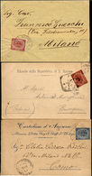 2629 1894 - 2 Cent. Cifra (12), Isolato Su Cartolina, 2 Cent. Cifra (26), Un Esemplare Isolato Su Cartoli... - Other & Unclassified