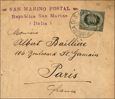 2631 1899 - 5 Cent. Verde Olivastro Stemma (13), Perfetto, Isolato Su Fascetta Del 16/4/1899 Per Parigi, ... - Other & Unclassified