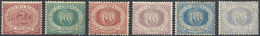 2649 1894/99 - Cifra O Stemma , Seire Completa (26/31), Discreta Centratura, Gomma Orginale, Perfetti. A.... - Other & Unclassified