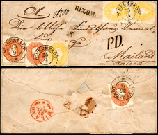 2773 AUSTRIA 1862 - 2 K. Giallo, Tre Esemplari, 10 K. Bruno, Tre Esemplari, Uno Al Verso Danneggiato All'... - Sonstige - Europa