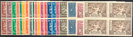 2805 FINLANDIA 1930 - Leone Rampante E Soggetti Vari (141/155), Blocchi Di Quattro, Gomma Originale Integ... - Sonstige - Europa