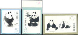 2972 1963 - Giant Panda, Complete Imperforated Set Of 3 Stamps (Yv.1493/1495, M. 736/738), O.g., MNH.... - Autres & Non Classés
