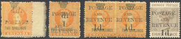 2997 BRITISH COLONIES-GRENADA 1888/91 - Victoria Surcharged (S.G. 41,44,45x2,46 £ 248), Original Gum, Hin... - Other & Unclassified