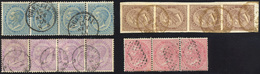 3060 REGNO D'ITALIA 1863 - 15 Cent., 30 Cent., 40 Cent. E 60 Cent. De La Rue, Tiratura Di Londra (L18,L19... - Autres & Non Classés