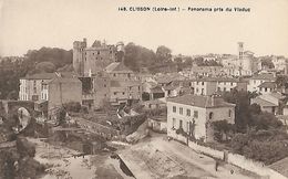 CARTE POSTALE ORIGINALE ANCIENNE : CLISSON PANORAMA PRIS DU VIADUC LOIRE ATLANTIQUE (44) - Clisson