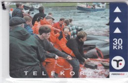 Faroe Islands, OD-032, 30 Kr , Pilot Whales 3, Mint In Blister, 2 Scans. - Färöer I.