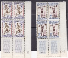 Maroc  Jeux Olympiques De Rome 1960   N°416** Et 417** Bloc De 4  Coin Daté - Morocco (1956-...)