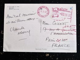 LETTRE BRESIL BRASIL AVEC EMA 1967 RIO BRANCO - RIO DE JANEIRO EGLISE NOTRE DAME DE LA GLOIRE - Brieven En Documenten