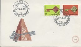 3268  Carta  Luxemburgo 1968 , Tema Europa, Cept - Brieven En Documenten