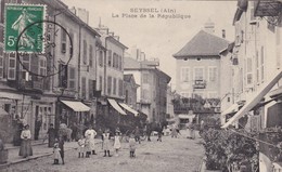 01 / SEYSSEL / LA PLACE DE LA REPUBLIQUE / TRES BELLE CARTE - Seyssel