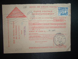 CPR TP M. DE GANDON 12F OBL.MEC.19 MARS 51 LILLE RP NORD (59) + OBL.21-3 1951 LAON RP ANNEXE 1 AISNE (02) - Postal Rates