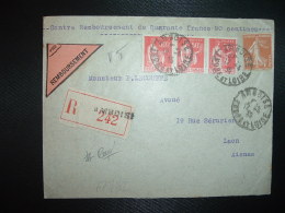 LR CR TP PAIX 50c X3 + SEMEUSE 25c OBL.12-4 35 AMBOISE INDRE ET LOIRE (37) - Postal Rates