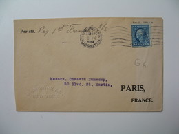 Lettre Perforé    Perfin   GA  G. Amsinck  & CO   1917  New York Wall Street   To France - Perfins
