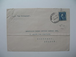 Lettre Perforé    Perfin    ATC     American Trading Compant  New York    To France - Zähnungen (Perfins)