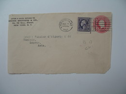 Davant De Lettre Perforé  Front Of Cover  Perfin   BBC° Brown Brothers & C°  New York    1921 - Zähnungen (Perfins)