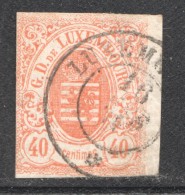 Luxembourg  Armoiries 40 Cent  No 11 Oblitéré - 1859-1880 Coat Of Arms