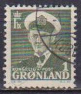 GROENLANDIA  1950  RE FEDERICO IX E VELIERO UNIF. 19 USATO VF - Ongebruikt