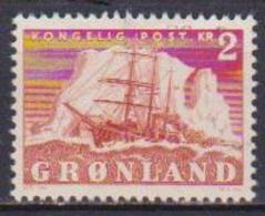 GROENLANDIA  1950 RE FEDERICO IX E VELIERO UNIF. 26 USATO VF - Used Stamps