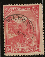 TASMANIA 1902 1d Rose-red P11 SG 240da U #AIO281 - Usados