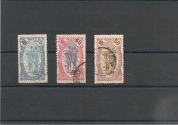 COTE FRANÇAISE DES SOMALIS  Année 1909 N°Y/T :  73-76-79 Ob Côte : 30,00 € - Usados