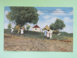 New Zealand 1952 Postcard ""returning From Church - Curacao"" Wellington To England - King - Briefe U. Dokumente