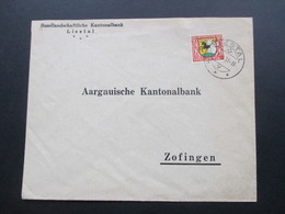 Schweiz Brief 1930 / 31 Pro Juventute Nr. 243 EF Basellandschaftliche Kantonalbank Liestal - Cartas & Documentos