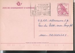 Carte Obl. N° 28.III.F.  Fauvette à Tête Noire (Buzin)  Obl.  VIELSALM + Belle Flamme Touristique - Adressenänderungen