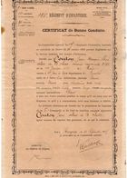 VP11.916 - MILITARIA - 1905 - ANGERS - Certificat De Bonne Conduite COUTON Au 135 ème Rgt D'Infanterie - Documents