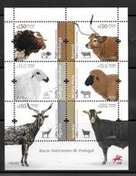 PORTUGAL NATIVE ANIMAL BREEDS (CATTLE,GOAT) SOUVENIR SHEET 2018 - 6 MNH STAMP - Used Stamps