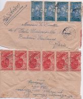 DAHOMEY - LETTRE PAR AVION DOUBLE EMPLOI ECONOMIE DE PAPIER ALLER ET RETOUR - Briefe U. Dokumente