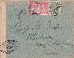 GRECE - LETTRE POUR PARIS AVEC CENSURE 1915 - Brieven En Documenten