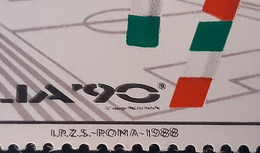 Italie 1988 Y&T 1782. Impression Noire Double (re-entry). Coupe Du Monde De Football En Italie En 1990 - 1990 – Italie