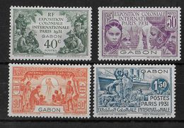 EXPO 31 - GABON - YVERT N°121/124 * CHARNIERE CORRECTE - COTE = 22 EUROS - - Nuevos