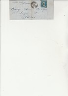 LETTRE AFFRANCHIE N° 14  TB  CACHET A DATE - CHATEAU - GONTIER 24 AOUT 1860 - 1849-1876: Periodo Classico