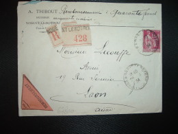 LR CR TP PAIX 1F75 OBL.20-3 34 NOGENT LE ROTROU EURE ET LOI (28) A. THIBOUT Huissier - Postal Rates