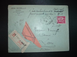 LR CR TP PAIX 1F75 OBL.24-5 33 LA FERTE MACE ORNE (61) JEAN MORELLO Huissier - Postal Rates