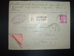 LR CR TP PAIX 1F75 OBL.16-10 33 ROSIERES EN SANTERRE SOMME (80) Gaston VILLAIN Huissier - Postal Rates