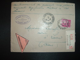 LR CR TP PAIX 1F75 OBL.2-1 34 ROSIERES EN SANTERRE SOMME (80) Gaston VILLAIN Huissier - Postal Rates