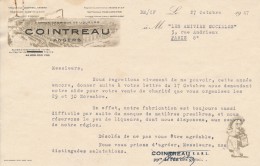 Ancien Courrier Liqueur Cointreau Angers 1947 - Alimentaire