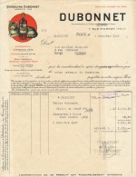 Ancienne Facture Quinquina Dubonnet Charenton 1947 - Levensmiddelen