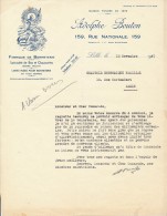 Ancien Courrier Adolphe BOUTON Fabrique De Bonneterie Bas Et Chaussettes Lille 1947 - Textilos & Vestidos