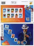 Collector 2013  "JAZZ  IN MARCIA - Feuillet De 10 Timbres Autocollants Lettre Verte 20g" - Collectors