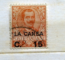 ITALIA 1905, LA CANEA CENT 15 SU 20 USATO, OTTIMA CENTRATURA - La Canea